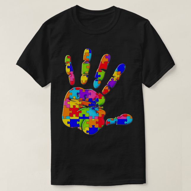 Stop injustice Racism Jigsaw Autism Puzzle japanes T-Shirt (Design Front)