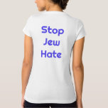 Stop Jew Hate Star Of David Israel With Glitter T-shirt at Zazzle