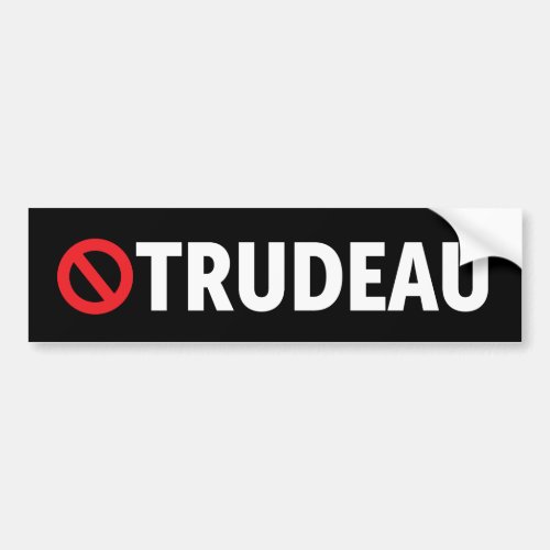 Stop Justin Trudeau Canada Liberal Bumper Sticker