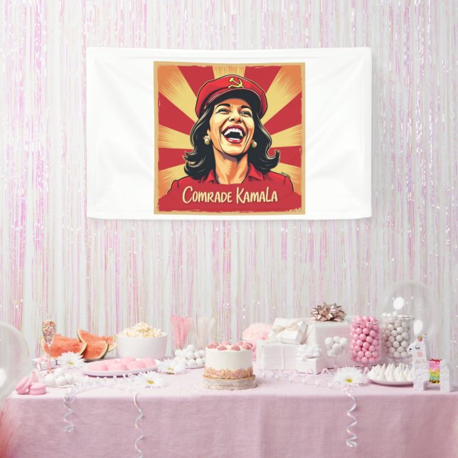 Stop Kamunism Harris Walz 2024 Comrade Kamala Banner (Party)