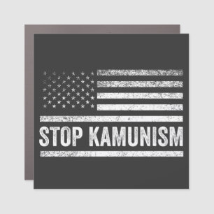 Stop Kamunism Harris Walz 2024 Comrade Kamala Car Magnet
