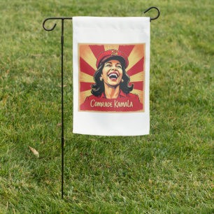Stop Kamunism Harris Walz 2024 Comrade Kamala Garden Flag