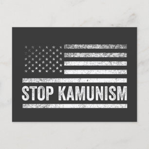 Stop Kamunism Harris Walz 2024 Comrade Kamala Postcard