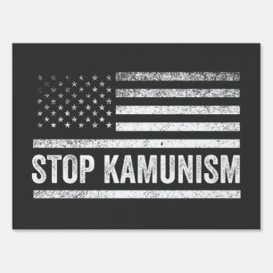 Stop Kamunism Harris Walz 2024 Comrade Kamala Sign