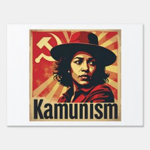 Stop Kamunism Harris Walz 2024 Comrade Kamala Sign