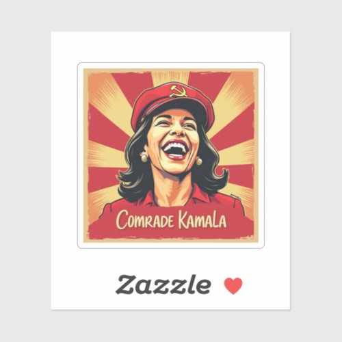 Stop Kamunism Harris Walz 2024 Comrade Kamala Sticker