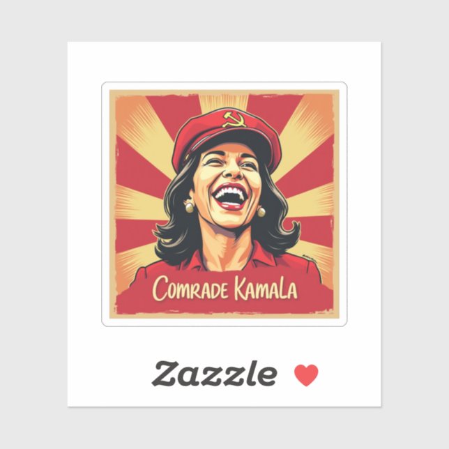 Stop Kamunism Harris Walz 2024 Comrade Kamala Sticker (Sheet)