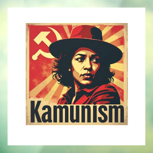 Stop Kamunism Harris Walz 2024 Comrade Kamala Window Cling