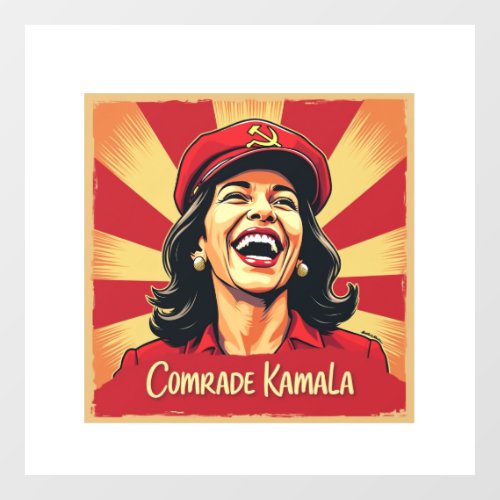 Stop Kamunism Harris Walz 2024 Comrade Kamala Window Cling