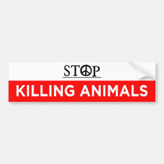 stop killing animals bumper sticker