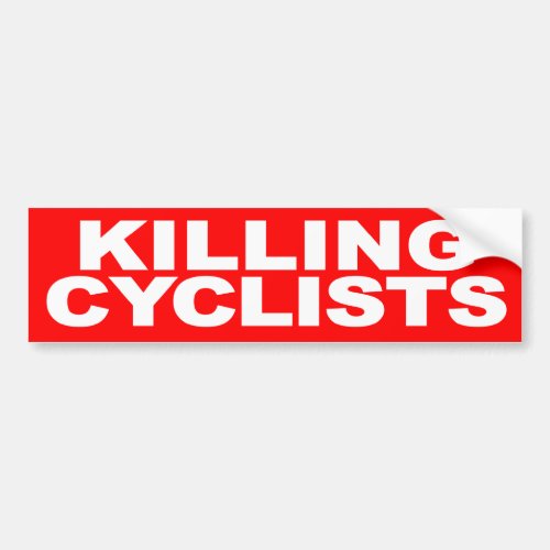 STOP Killing Cyclists Bumper Sticker