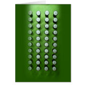 Stop knobs green console cards (Front)