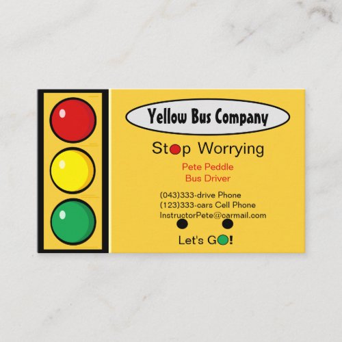 Stop Light Business Card