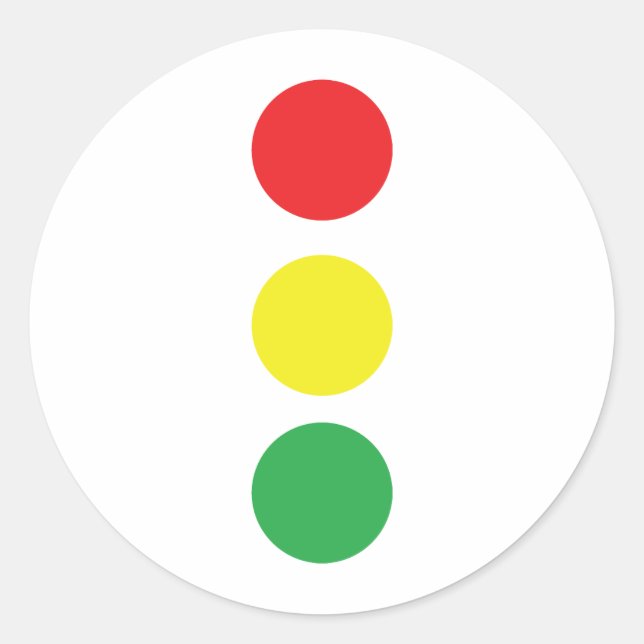 stop light icon classic round sticker (Front)