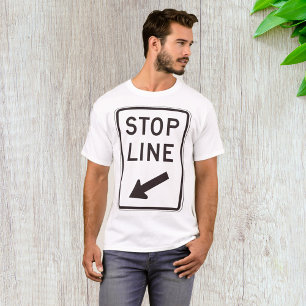 Stop Line Road Sign T-Shirt