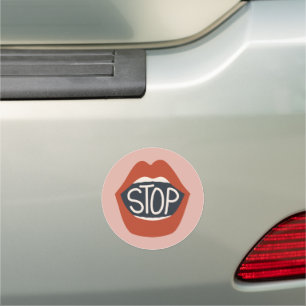 Stop Lips Car Magnet