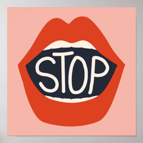Stop Lips Poster