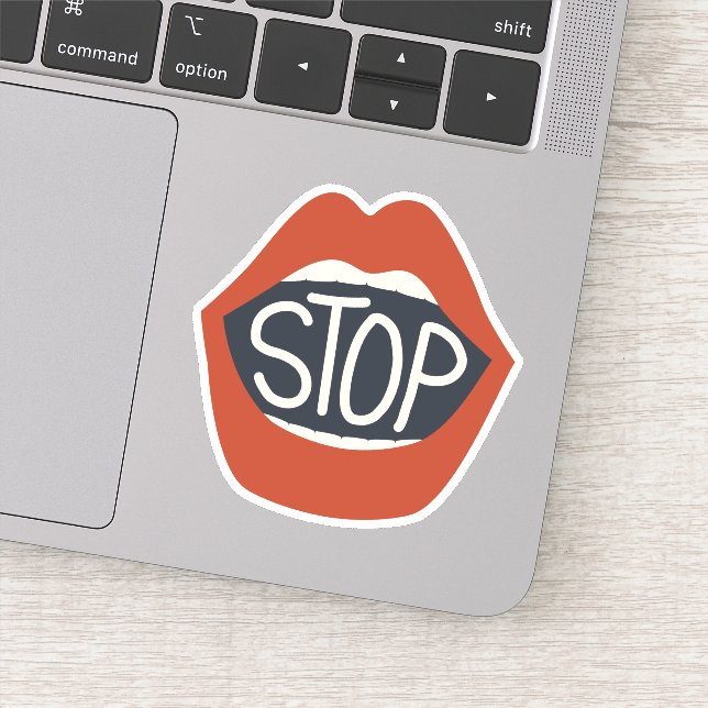 Stop Lips Sticker (Detail)