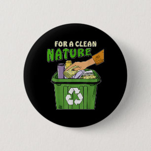 Stop Littering Nature Protection Environmental Pro Button