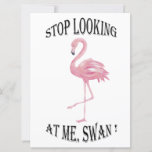 Stop Looking at me Swan Holiday Card
