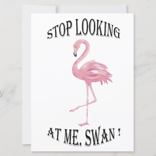 Stop Looking at me Swan Holiday Card