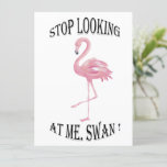 Stop Looking at me Swan Holiday Card