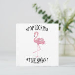 Stop Looking at me Swan Holiday Card