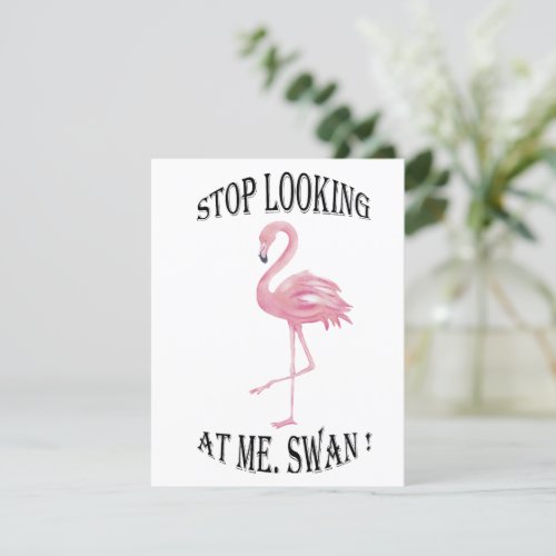 Stop Looking at me Swan Thank You Card