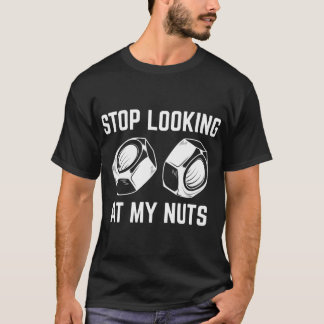 Stop Looking At My Nuts boy T-Shirt