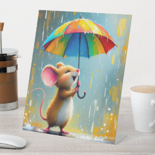 Stop mousing around pedestal sign