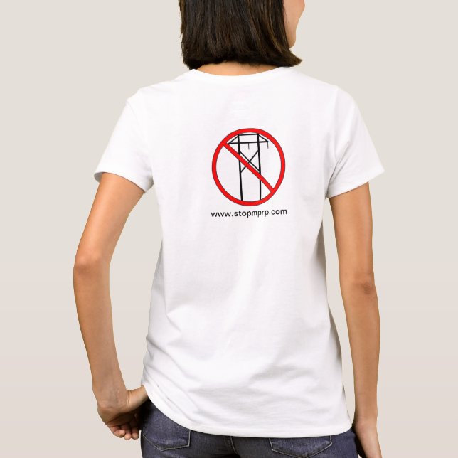 Stop MPRP with H Frame and Red Circle T-Shirt (Back)
