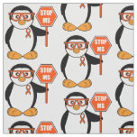 Stop Multiple Sclerosis: Penguin with a Sign Fabric