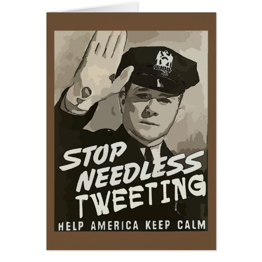 Stop Needless Tweeting Cards (Front)