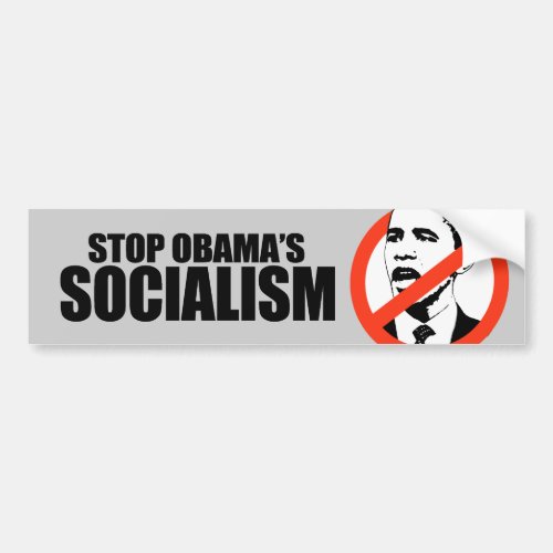 STOP OBAMA SOCIALISM BUMPER STICKER