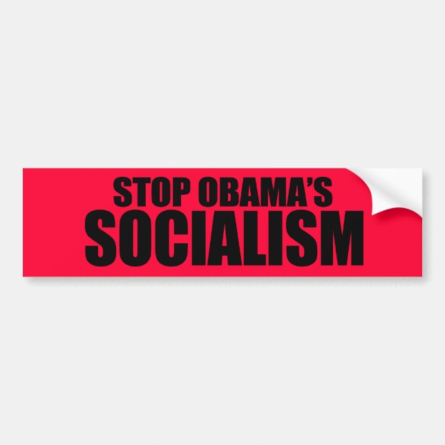 STOP OBAMA SOCIALISM BUMPER STICKER (Front)