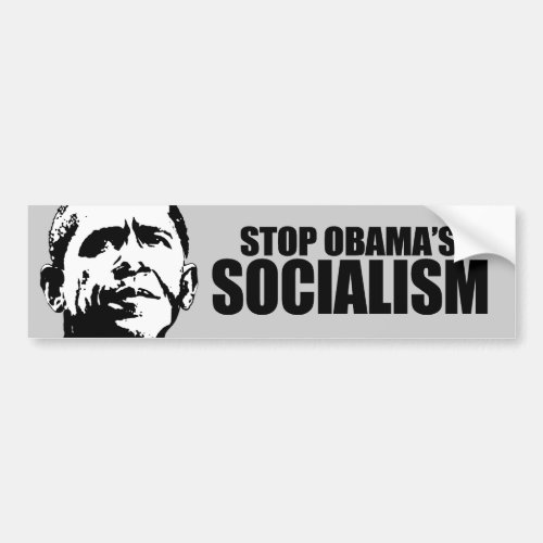 STOP OBAMA SOCIALISM BUMPER STICKER