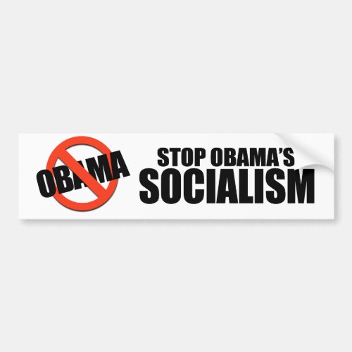 STOP OBAMA SOCIALISM BUMPER STICKER