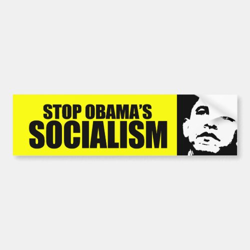 STOP OBAMA SOCIALISM BUMPER STICKER