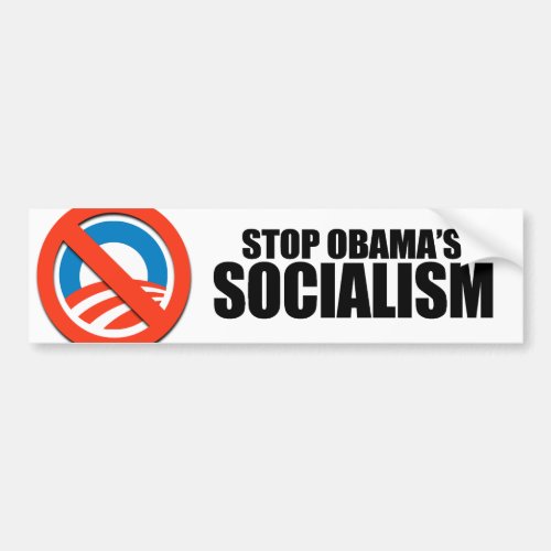 STOP OBAMA SOCIALISM BUMPER STICKER