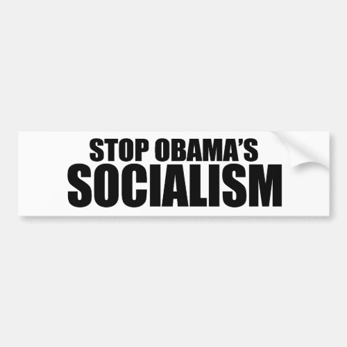 STOP OBAMA SOCIALISM BUMPER STICKER