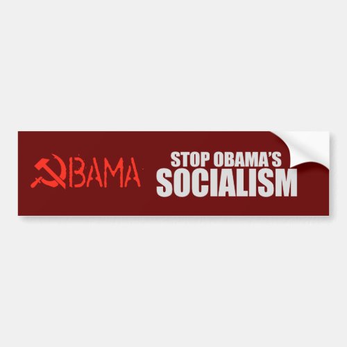 STOP OBAMA SOCIALISM T_shirt Bumper Sticker