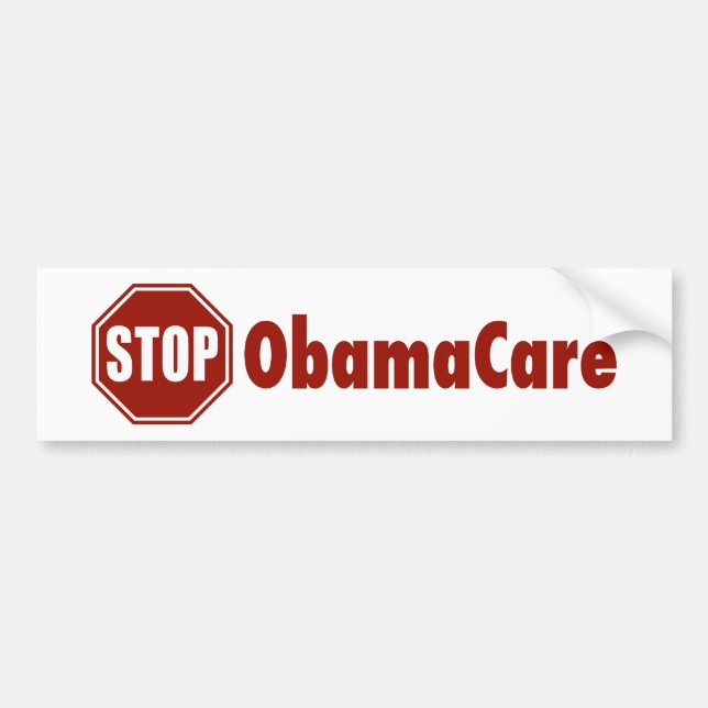 Stop ObamaCare Bumper Sticker (Front)