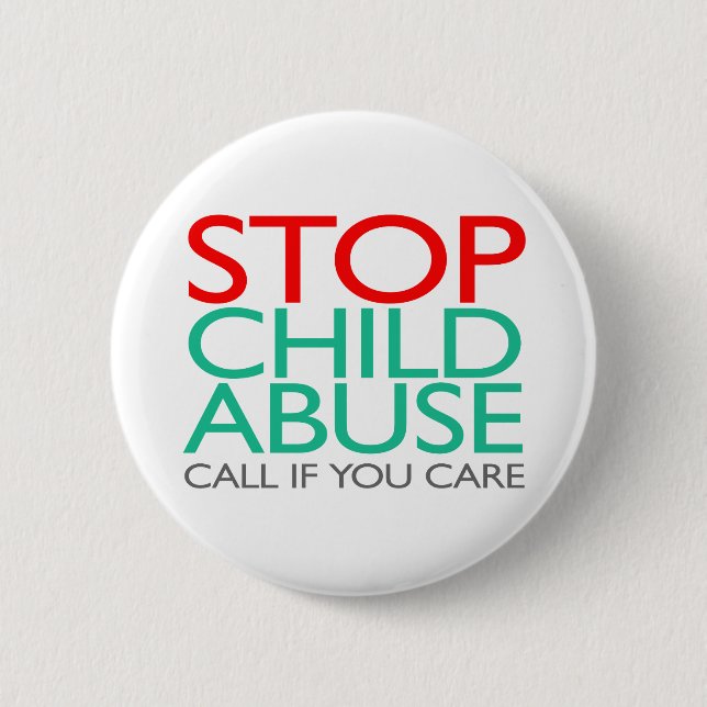 Stop or Prevent Child Abuse Button (Front)