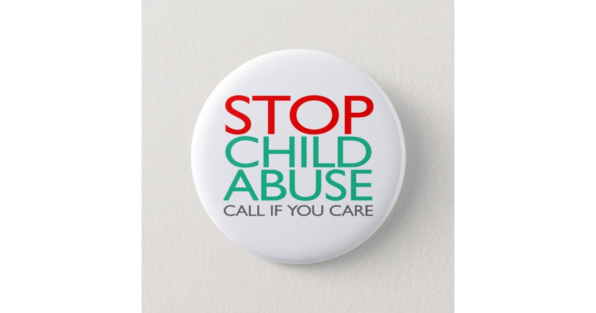 Stop or Prevent Child Abuse Button | Zazzle