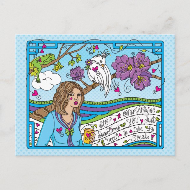 Stop Overthinking_ Postcard (Front)