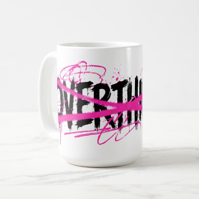 Stop Overthinking & Start Living Coffee Mug (Front Left)