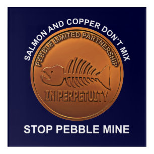 Stop Pebble Mine - Pebble Mine Penny Acrylic Print