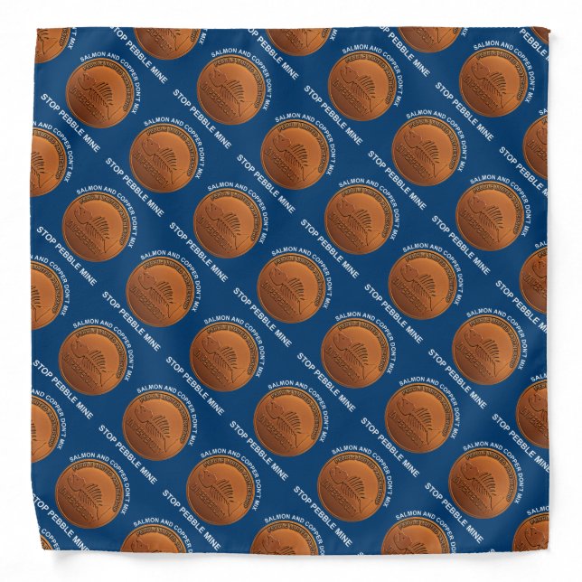 Stop Pebble Mine - Pebble Mine Penny Bandana (Front)