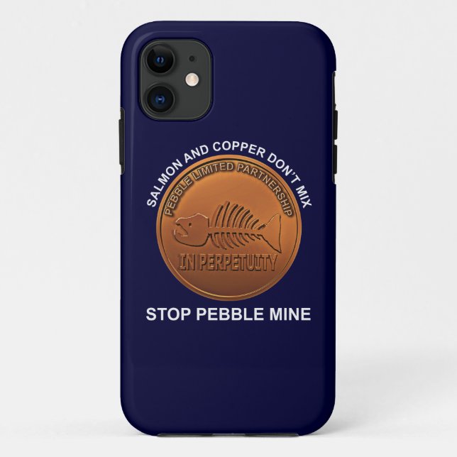 Stop Pebble Mine - Pebble Mine Penny Case-Mate iPhone Case (Back)