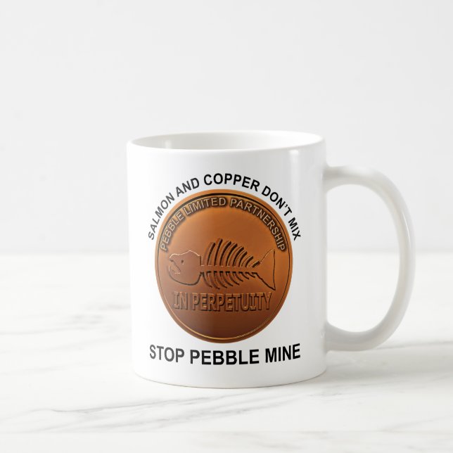 Stop Pebble Mine - Pebble Mine Penny Coffee Mug (Right)